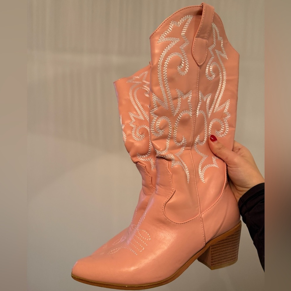 Pink Western Cowboy Boots - Picture 2 of 6